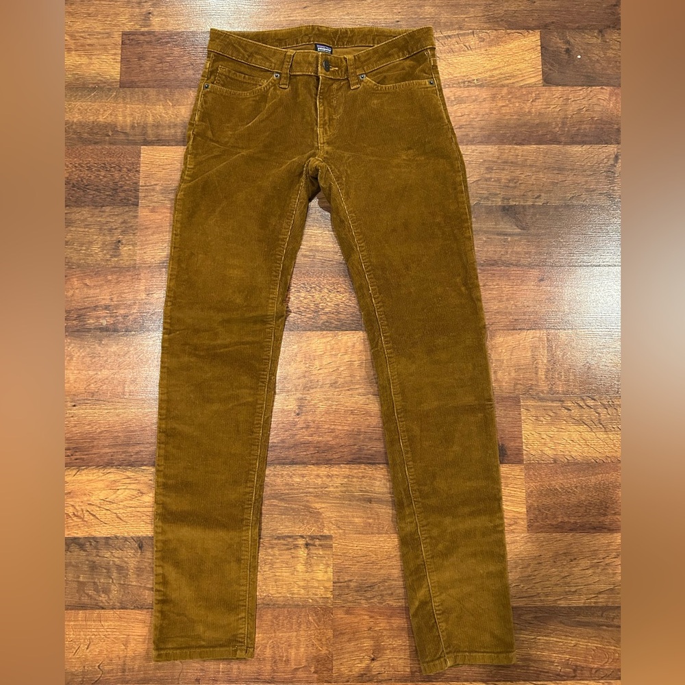 Patagonia Corduroy Bence Brown Pants Women Organic Cotton Low Rise Size 28